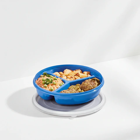 Contenedor redondo con 3 divisiones | 800 ml 