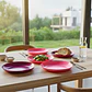 Set 4 Platos Redondos Rosa-Guinda | 21 cm - Miniatura 2