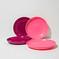 Set 4 Platos Redondos Rosa-Guinda | 21 cm - Miniatura 4