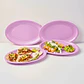 Set 4 Platos Jumbo Lila | Plástico - Miniatura 1