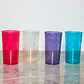 Set 4 Vasos Plástico Tipo Cristal 275 ml | Colores Surtidos - Miniatura 1