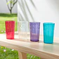 Set 4 Vasos Plástico Tipo Cristal 275 ml | Colores Surtidos - Miniatura 2