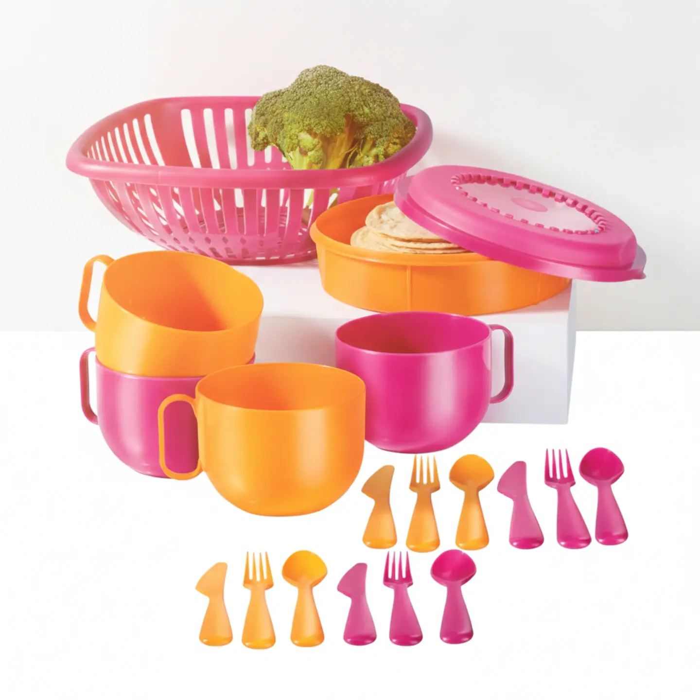 Set Tradición Plástico 18 Piezas | Tortillero y Escurridor 1