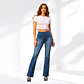 Jegging Azul de mezclilla stretch corte campana - Miniatura 2