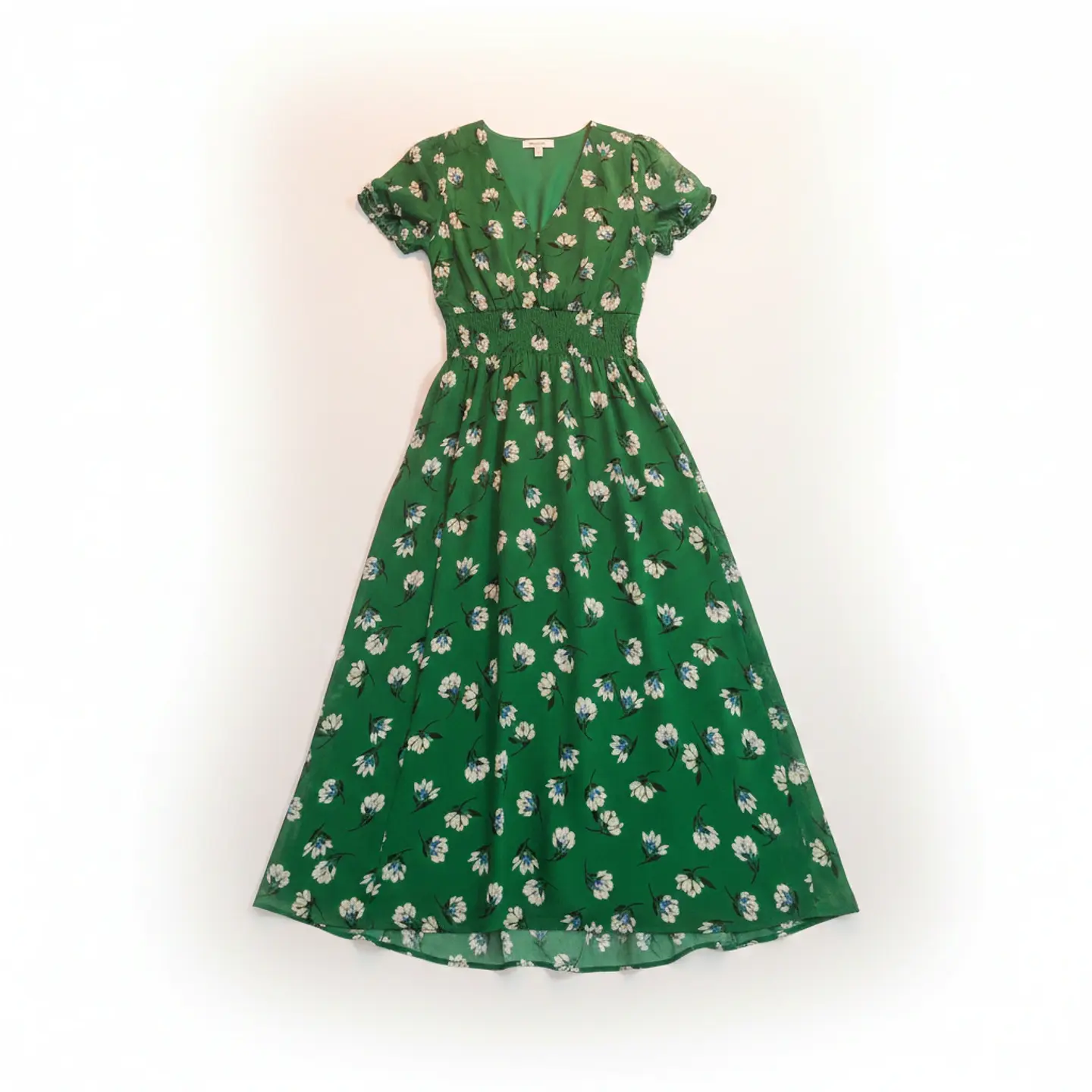 Vestido Casual Verde con estampado Floral 5