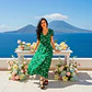 Vestido Casual Verde con estampado Floral - Miniatura 2