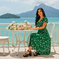 Vestido Casual Verde con estampado Floral - Miniatura 3