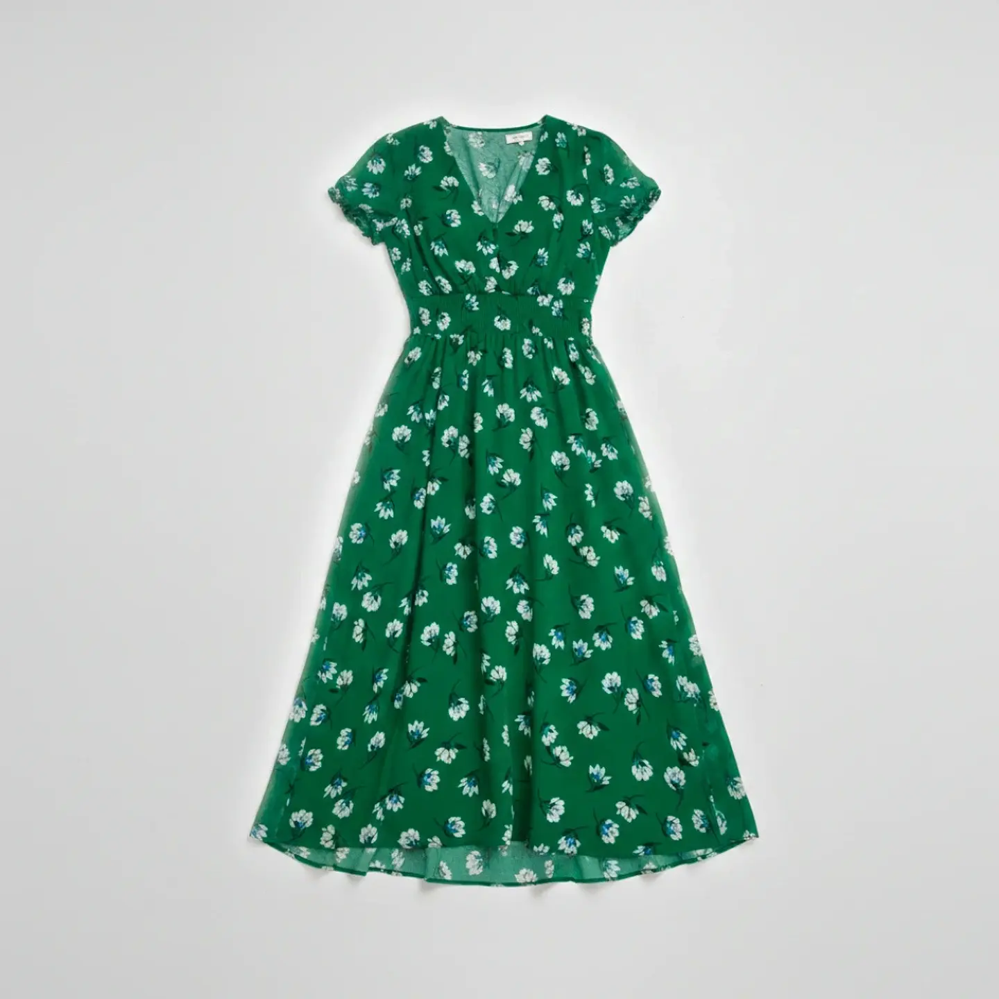 Vestido Casual Verde con estampado Floral 1