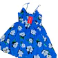 Vestido con Tirantes Azul con Flores - Miniatura 4