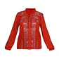 Blusa con Bordado Floral Naranja manga larga - Miniatura 3