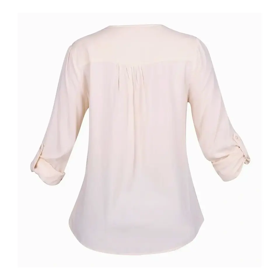 Blusa Arena con Bordado Floral manga 3/4 3