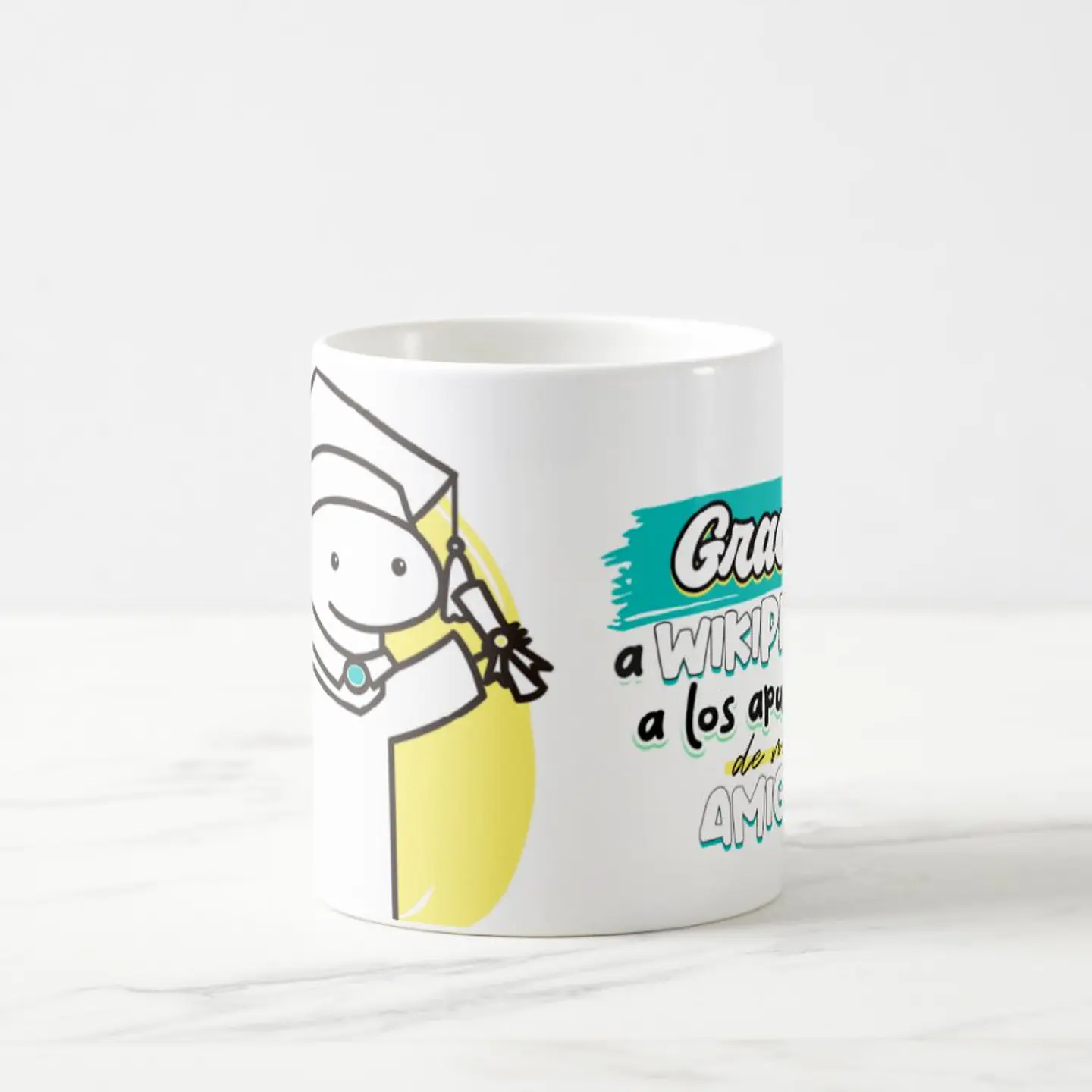 Taza blanca clásica 325 ml Graduación - Wiki 7