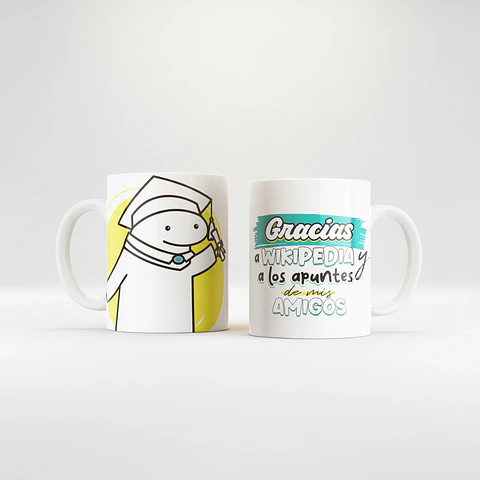Taza blanca clásica 325 ml Graduación - Wiki