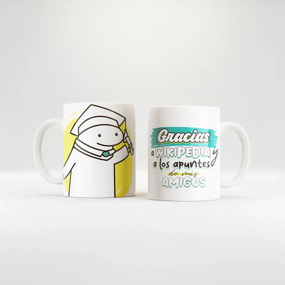 Taza blanca clásica 325 ml Graduación - Wiki 1