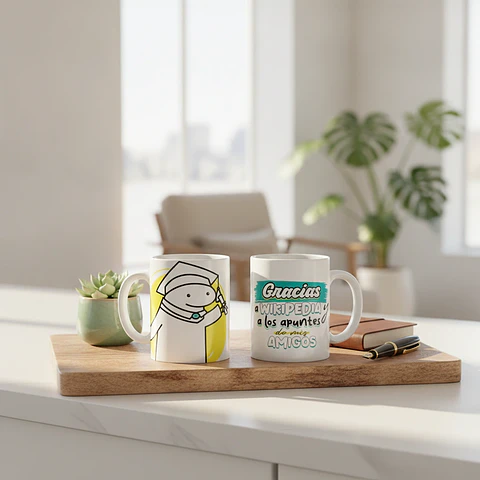 Taza blanca clásica 325 ml Graduación - Wiki