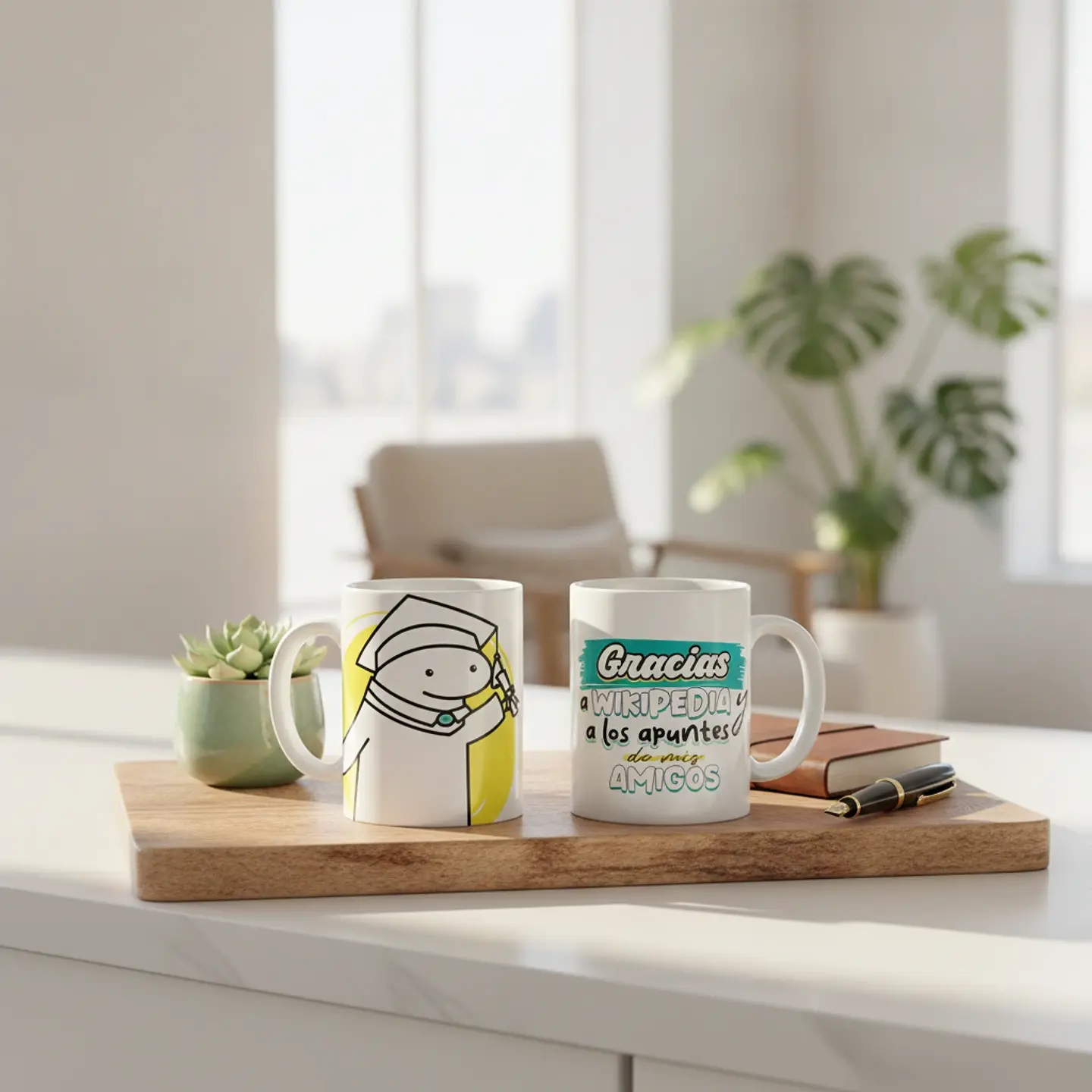 Taza blanca clásica 325 ml Graduación - Wiki 2