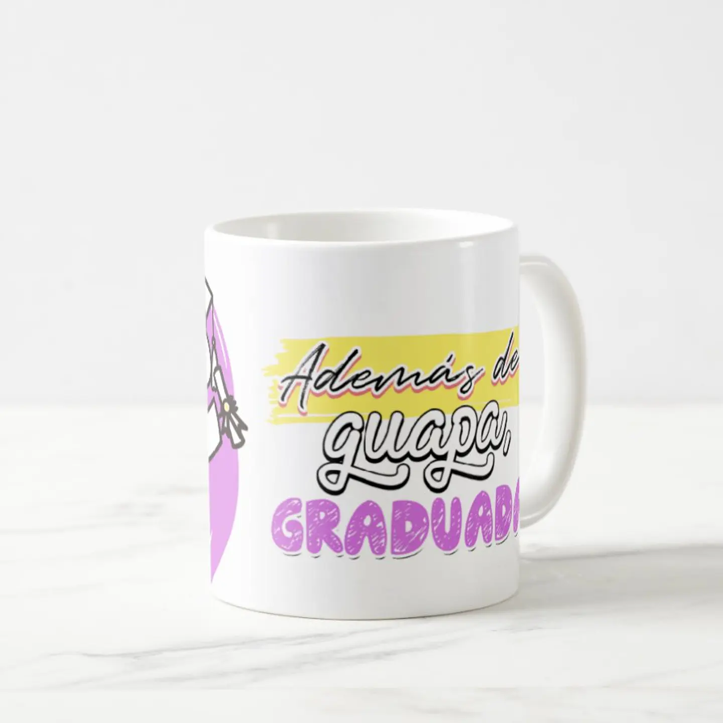 Taza blanca clásica 325 ml Graduación - Guapa 7