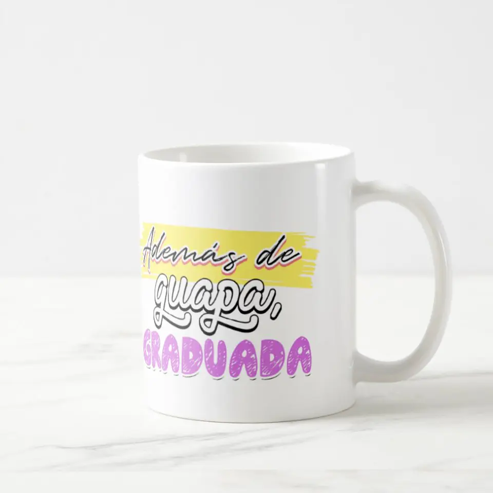Taza blanca clásica 325 ml Graduación - Guapa 8