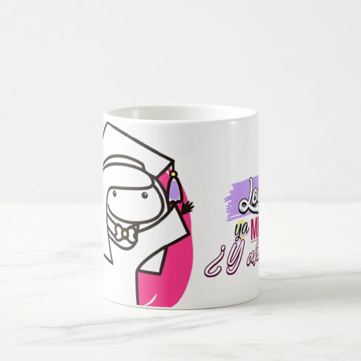 Taza blanca clásica 325 ml Graduación - ¿Y ahora qué? 7