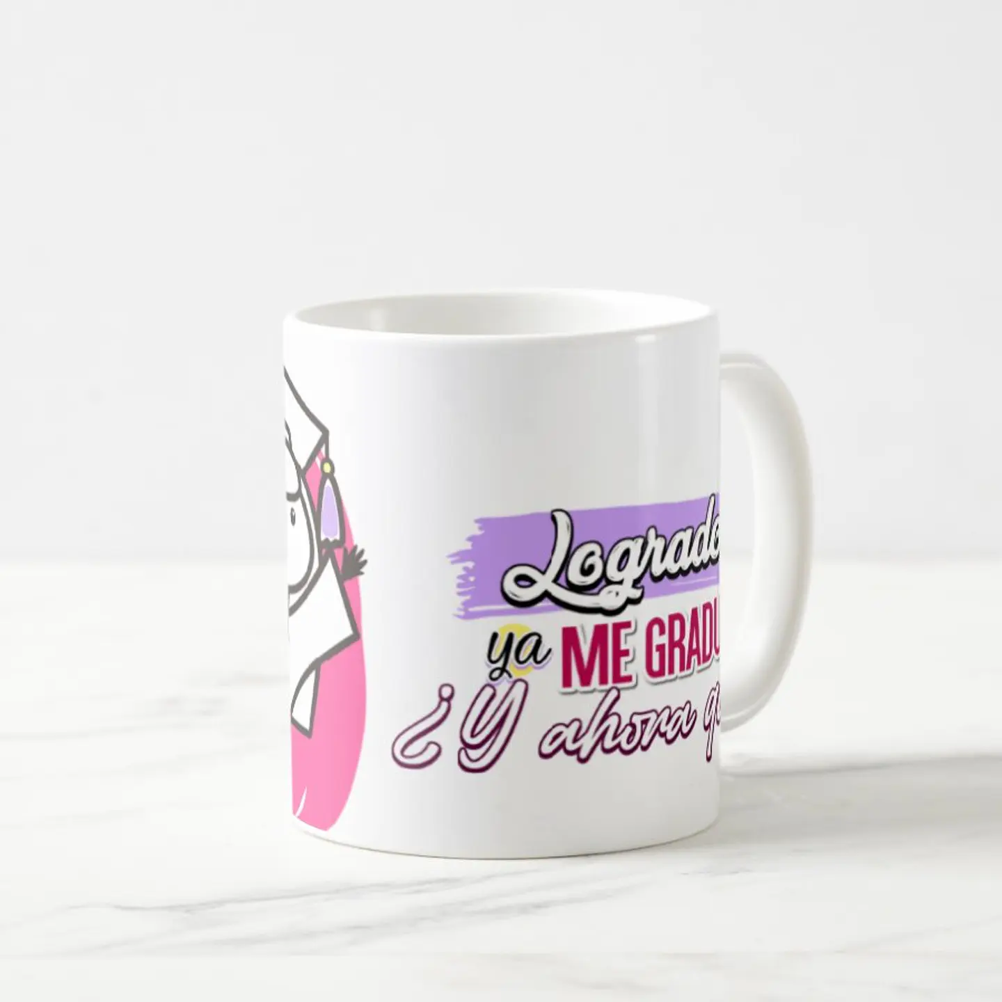 Taza blanca clásica 325 ml Graduación - ¿Y ahora qué? 8