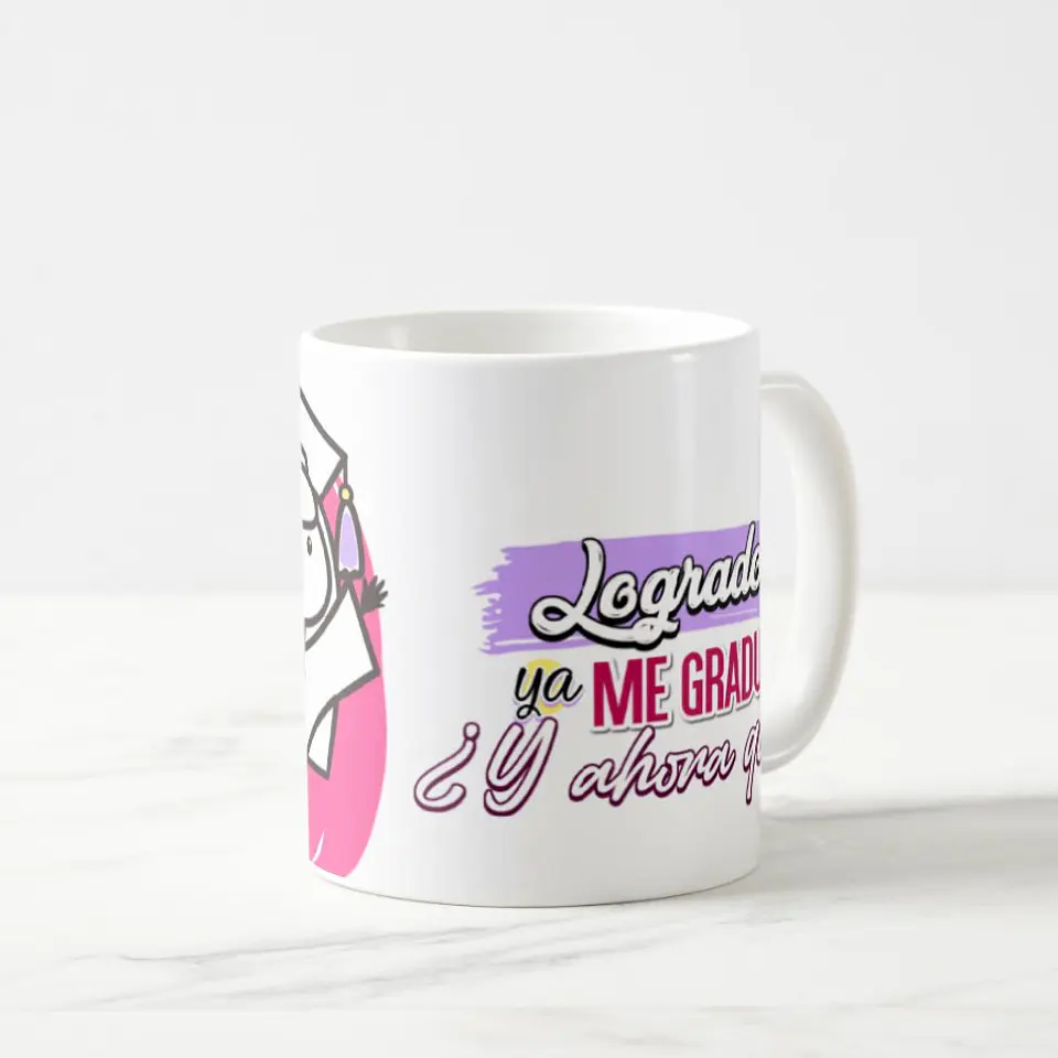 Taza blanca clásica 325 ml Graduación - ¿Y ahora qué? 8