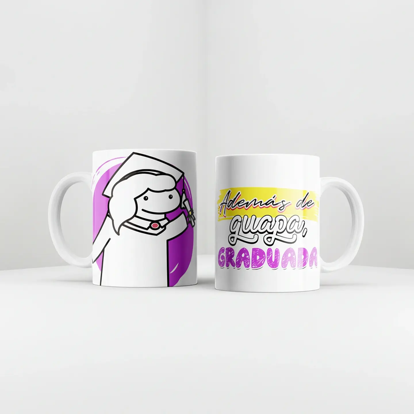 Taza blanca clásica 325 ml Graduación - Guapa 1