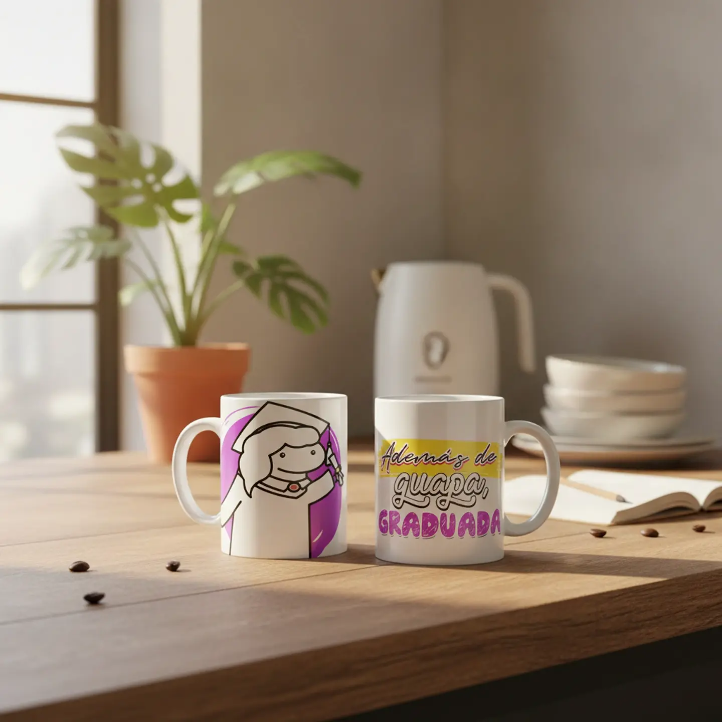 Taza blanca clásica 325 ml Graduación - Guapa 2
