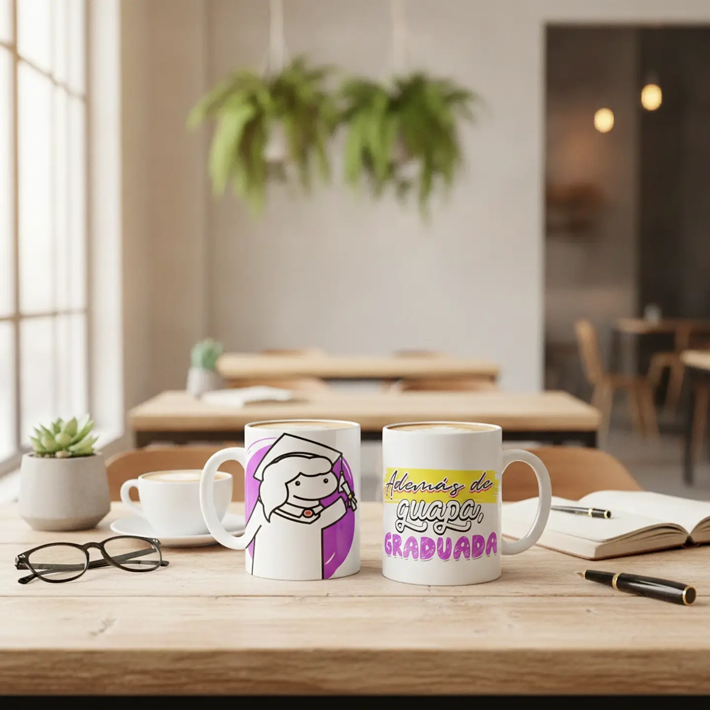Taza blanca clásica 325 ml Graduación - Guapa 3