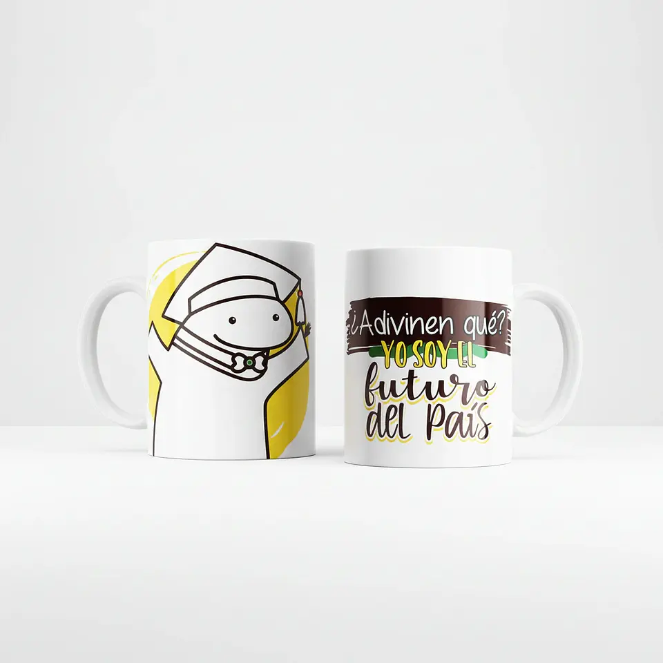 Taza blanca clásica 325 ml Graduación - El Futuro... 10