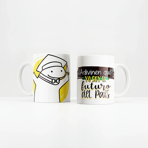 Taza blanca clásica 325 ml Graduación - El Futuro...