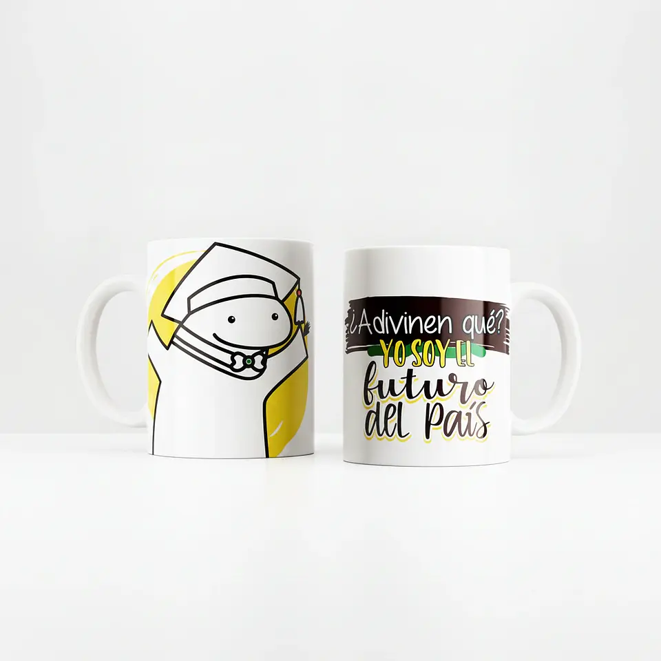 Taza blanca clásica 325 ml Graduación - El Futuro... 1
