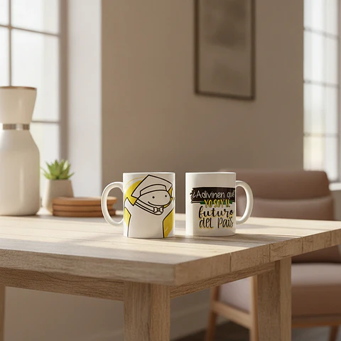 Taza blanca clásica 325 ml Graduación - El Futuro...