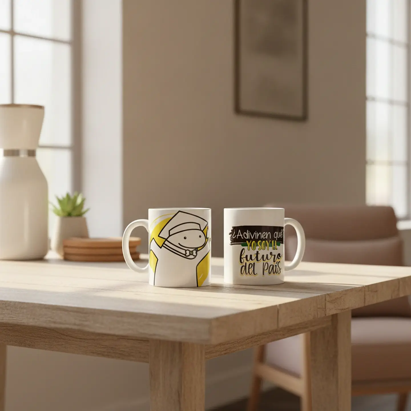 Taza blanca clásica 325 ml Graduación - El Futuro... 2