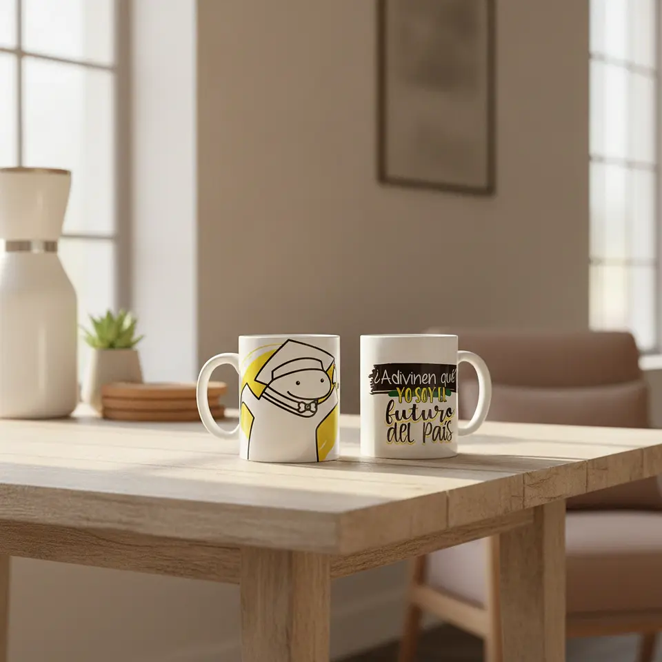 Taza blanca clásica 325 ml Graduación - El Futuro... 2