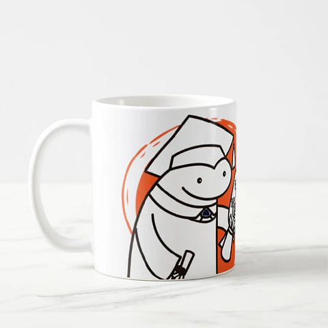 Taza blanca clásica 325 ml Graduación - Díganme Lic