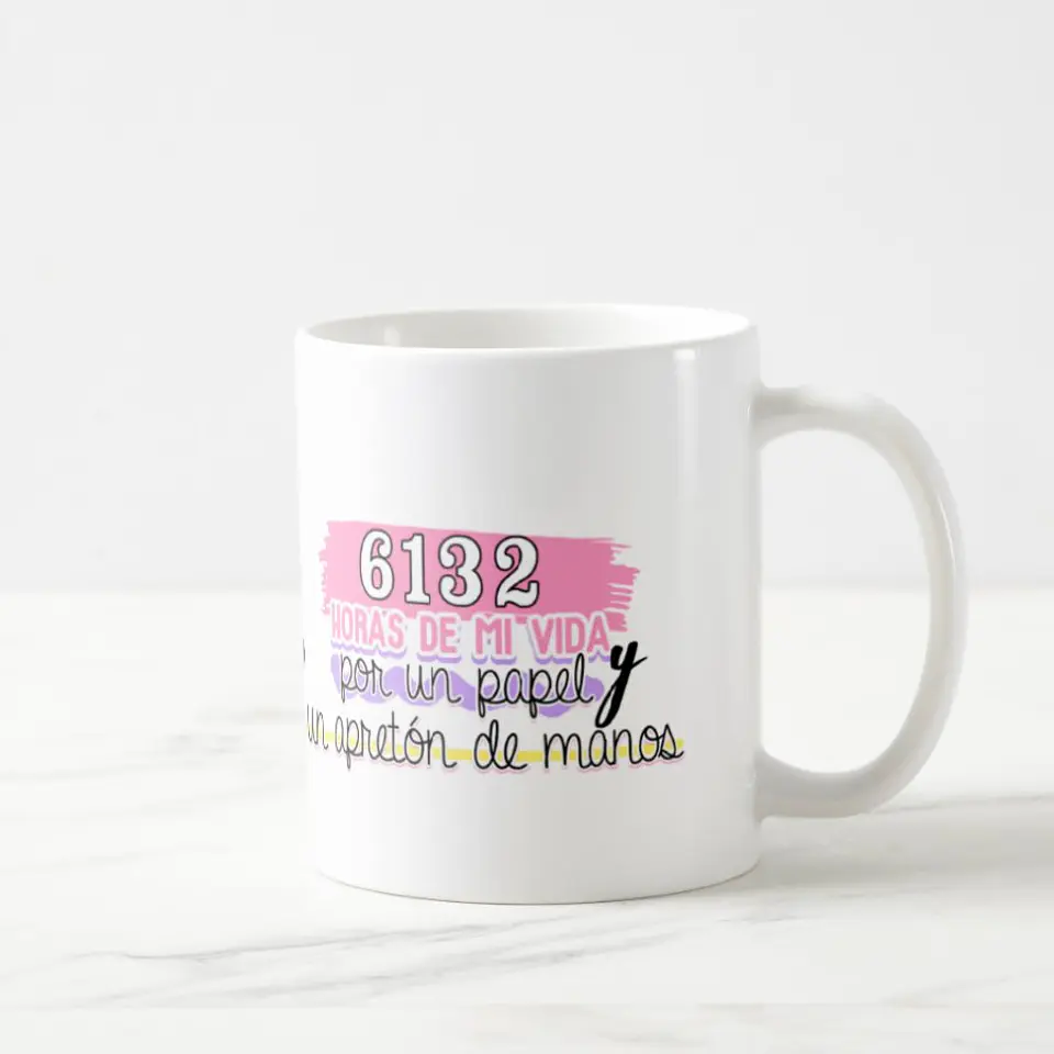 Taza blanca clásica 325 ml Graduación - 6132 hrs 8