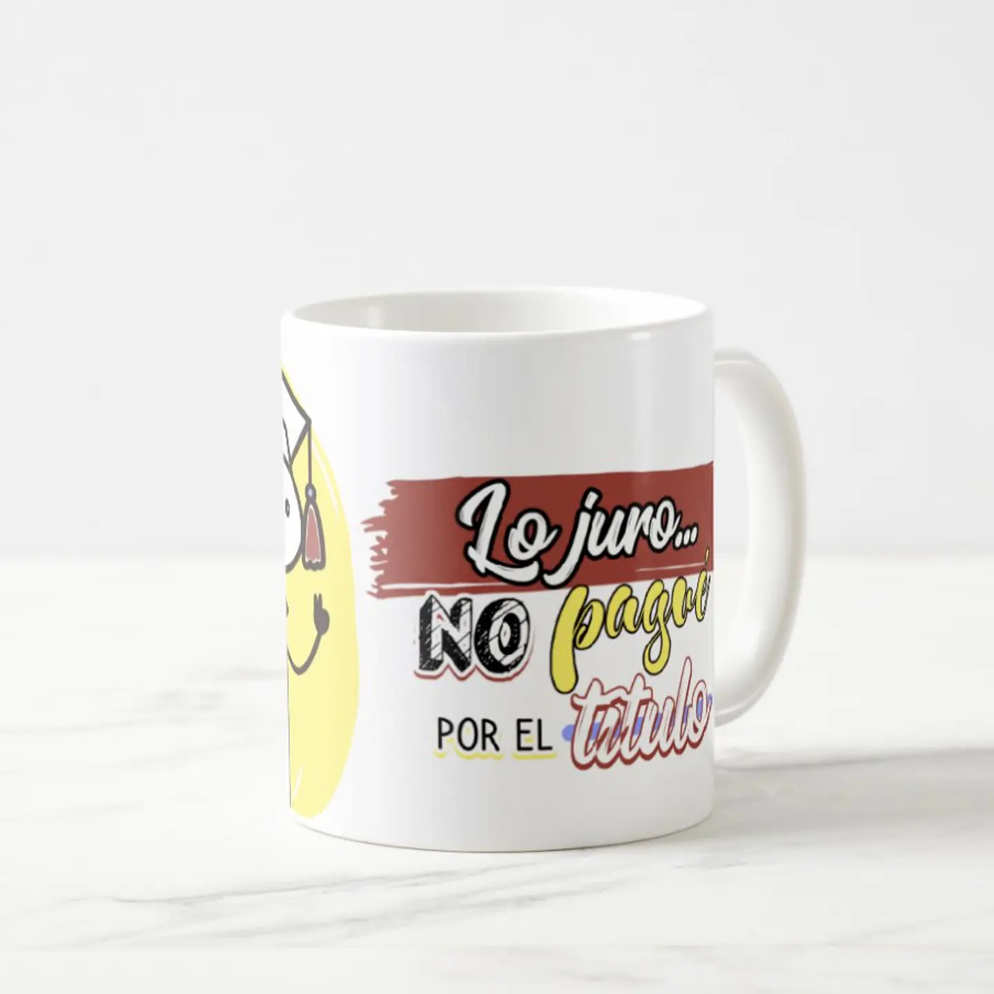 Taza blanca clásica 325 ml Graduación - Lo juro 7