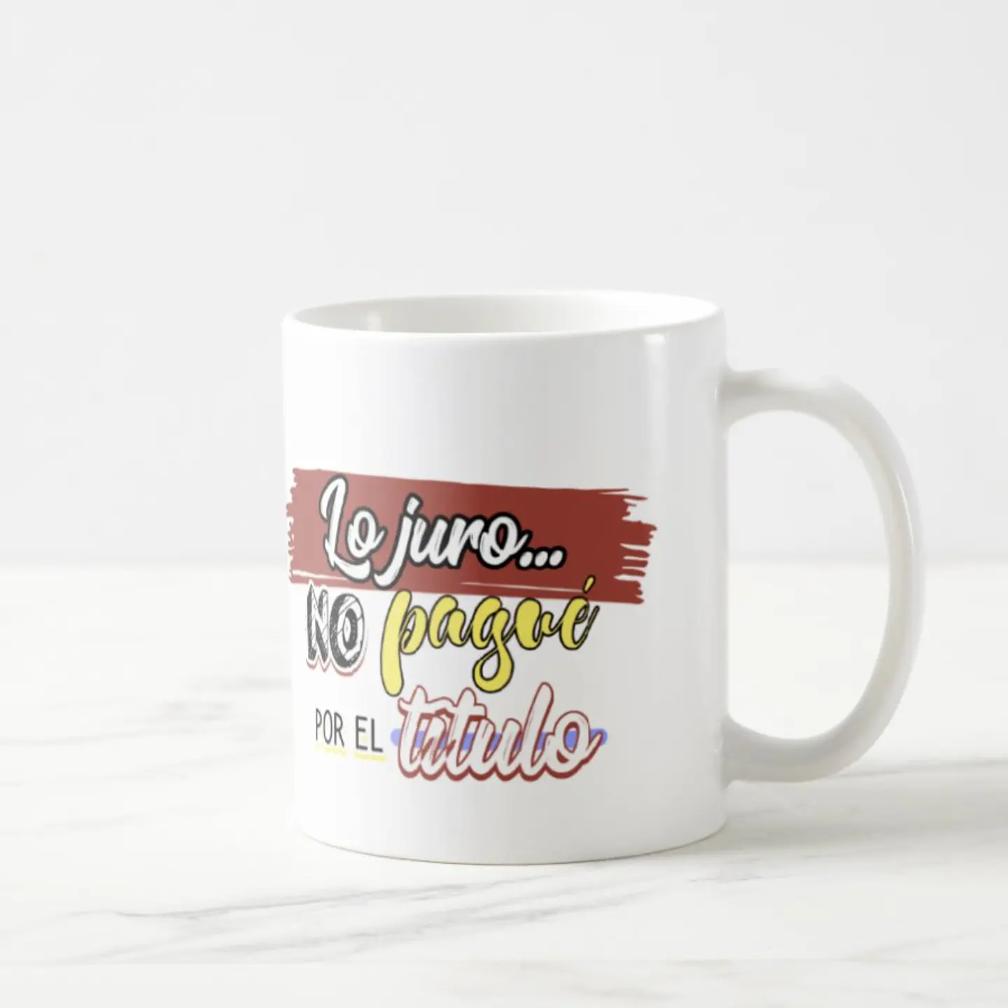Taza blanca clásica 325 ml Graduación - Lo juro 8