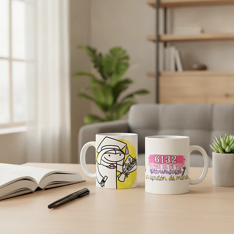 Taza blanca clásica 325 ml Graduación - 6132 hrs