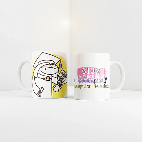 Taza blanca clásica 325 ml Graduación - 6132 hrs