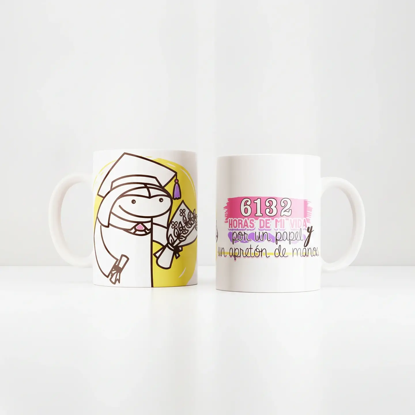 Taza blanca clásica 325 ml Graduación - 6132 hrs 10