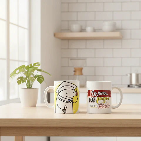 Taza blanca clásica 325 ml Graduación - Lo juro