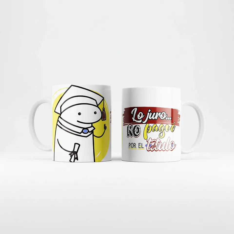 Taza blanca clásica 325 ml Graduación - Lo juro 10