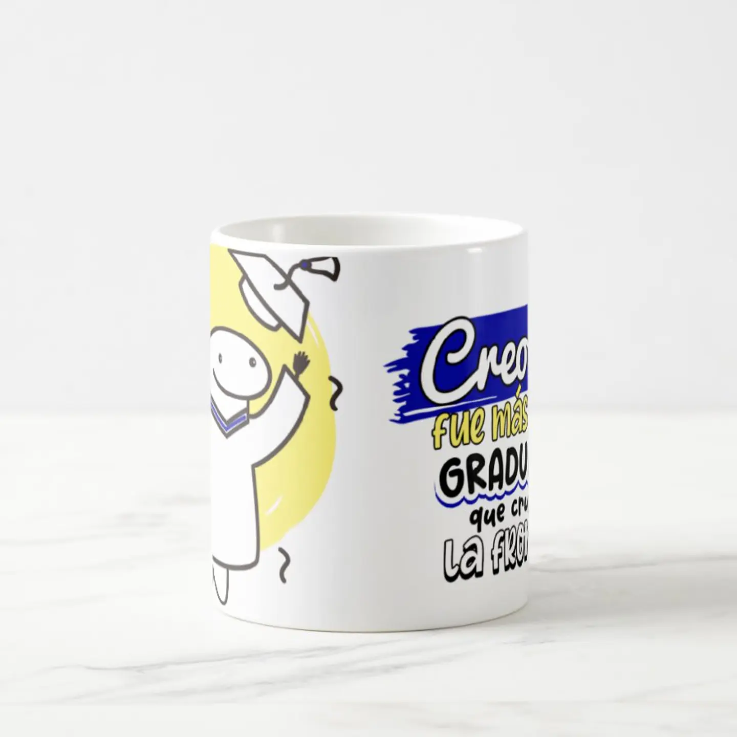 Taza blanca clásica 325 ml Graduación - Fue más difícil... 6