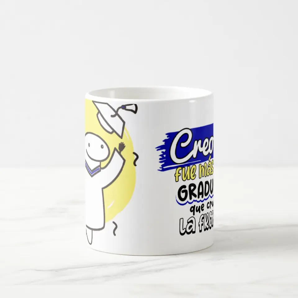 Taza blanca clásica 325 ml Graduación - Fue más difícil... 6