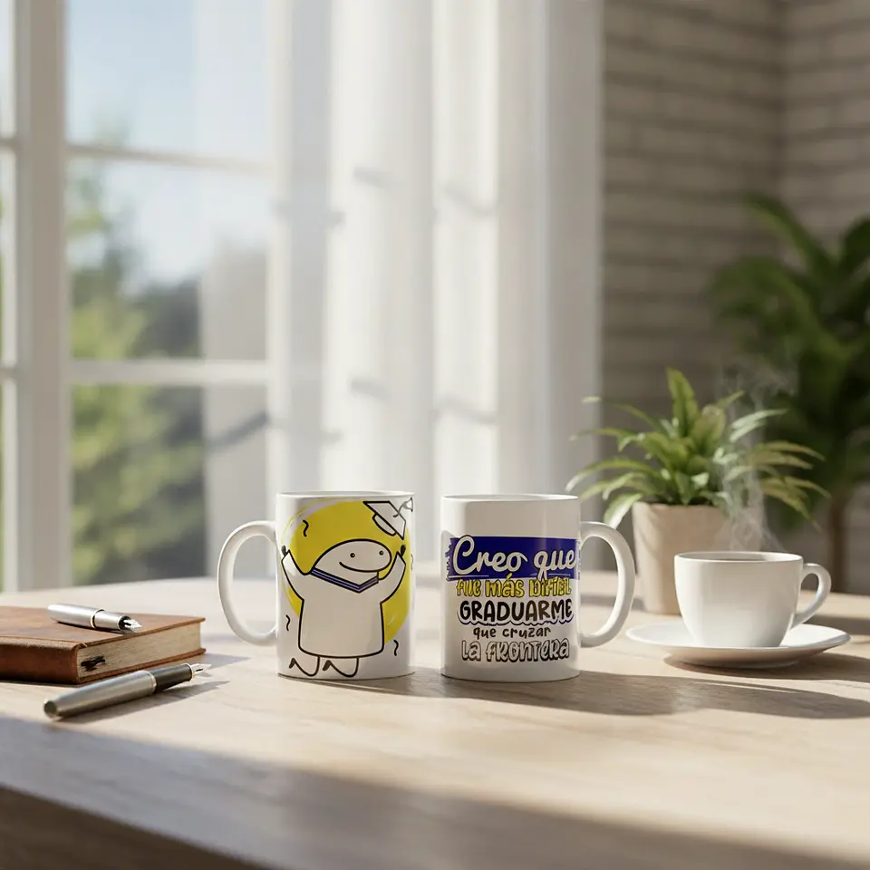 Taza blanca clásica 325 ml Graduación - Fue más difícil... 3