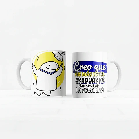 Taza blanca clásica 325 ml Graduación - Fue más difícil...