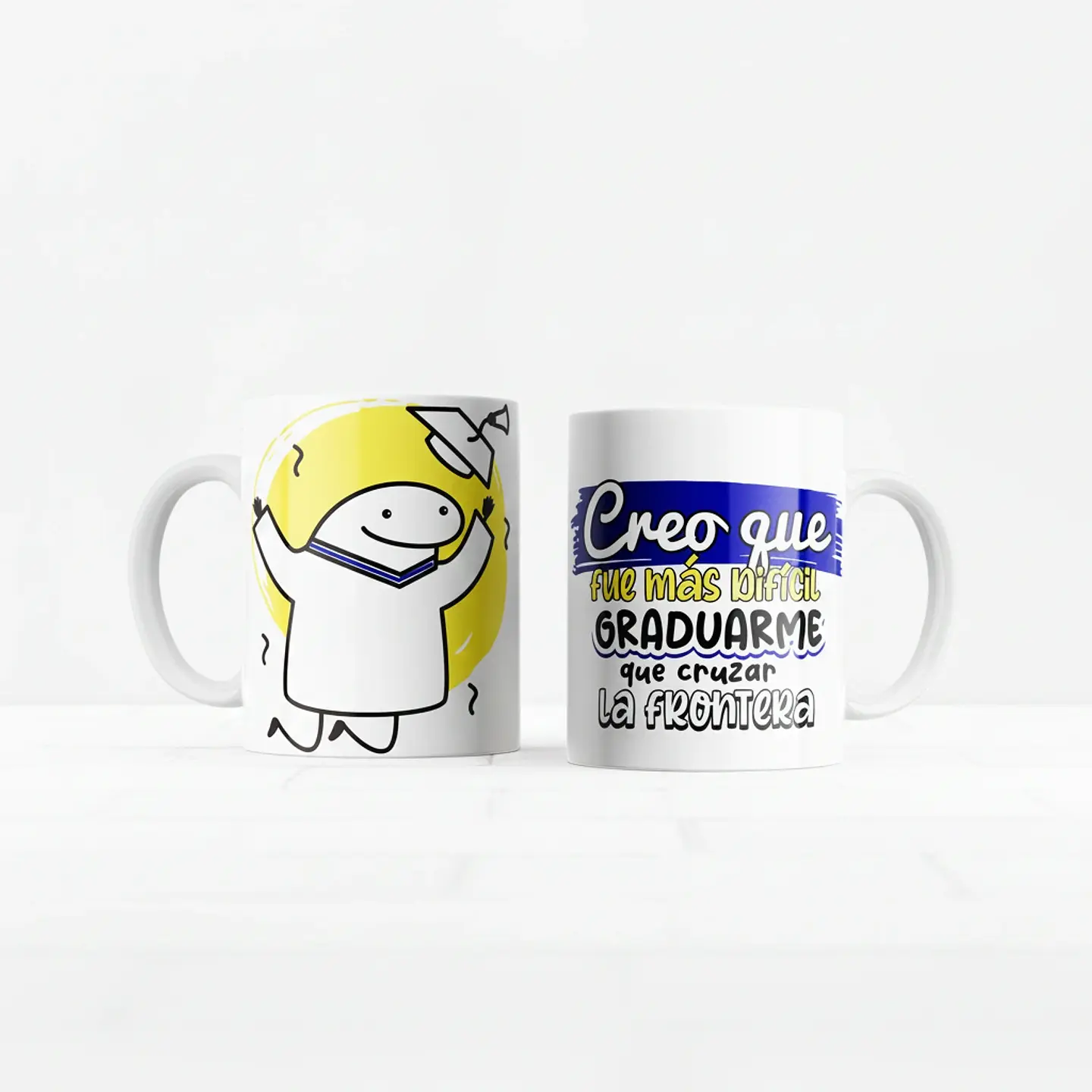 Taza blanca clásica 325 ml Graduación - Fue más difícil... 1