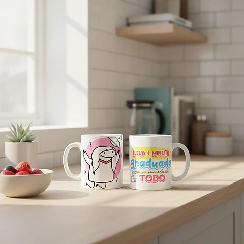 Taza blanca clásica 325 ml Graduación - Llevo 1 Minuto