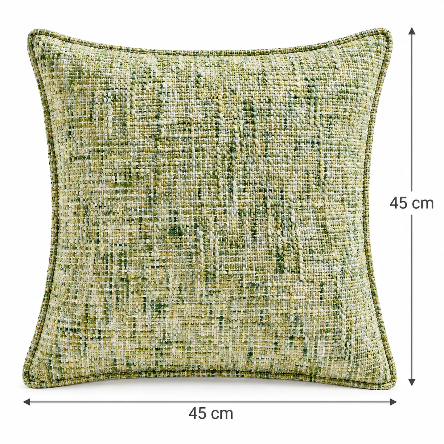 Funda Cojín 45 x 45 cm Chenilla Terciopelo, Color Verde 3